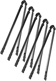 5Pcs Ergonomic Metal Charcoal Tongs for Fireplace and BBQ Durable Log Grabber with High Friction Grip for Safe Handling of Charcoal and Firewood Outdoor Barbecue Tool