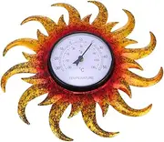 TOGEVAL Wall Mounted Sun Shaped Temperature Gauge High Precision Thermometer for Use Creative and Decorative Design Easy to Read Numbers Lightweight