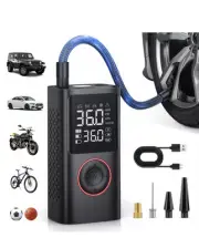 Portable Tire Inflator 150 Psi Digital Pressure Gauge Air Compressor for Car