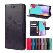 For Samsung Galaxy A53 5G Case, Cute Butterfly PU Leather Wallet Cover, Dark Purple
