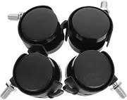 DOITOOL 4Pcs Caster Wheels with Brakes Heavy Duty Replacement for Computer Chairs Swivel Design for Hardwood Floors Easy Installation and Smooth Movement
