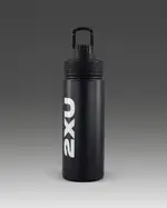 Metal Water Bottle, 2XU, OSFA, Black/White, Unisex