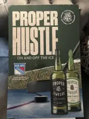Ny Rangers/Proper Twelve Irish Whiskey Cardboard Sign 2 Foot Long!