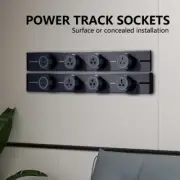 Wall power rail socket, kitchen aluminum expansion socket 40cm 50cm, built-in so