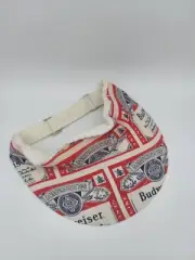 Vintage 1970s Classic Budweiser Beer Can Logo Sun Visor Hat, NOS, NEW, FAST SHIP