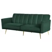 Sofa Bed 3 Seater Couch Convertible Lounge Adjustable Arm Recliner Velvet