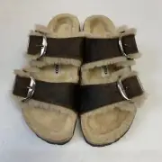 Birkenstock New w/ Box Arizona Big Buckle Shearling Brown Oiled Reg Select Size