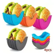 4pcs Retractable Hamburger Holders Hamburger Fixed Box Sandwich Burger Clip Rack