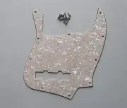 Standard Jazz J Bass Pickguard Scrach Plate Aged Pearl