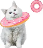 HYLYUN Adjustable Cat Recovery Collar Cute Cat Dog Cone Donut Collar Soft Kitten Cones to Stop Licking After Surgery Elizabethan Collar for Kittens Puppy Dogs