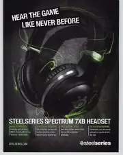 2012 Steelseries Spectrum 7XB Gaming Headset Promo Photo Magazine Print Ad