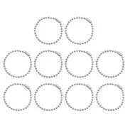 20pcs Ball Beads Chain 4.7 Inch 2.4mm Diameter Ball Connector Clasp, Silver