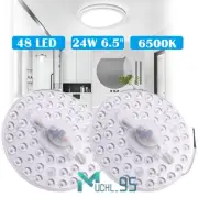 24W 6.5" LED Ceiling Fan Light Kit Replacement Panel for Flush Mount Ceiling Fan