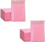 Binxind 100PCS Foam Envelope Bags Self Seal Mailers Padded Envelopes with Bubble Mailing Bag Packages Bag Pink