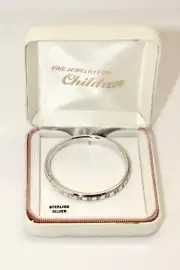 Vintage Nordstrom .925 Sterling Silver Child Infant Alphabet Bracelet New in Box