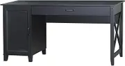 Oos Living Burkardt Computer Desk, Large, Black Oak