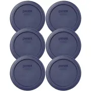 Pyrex 4" Storage Plastic Blue Lid Storage Cover 6 PK For 1 Cup Bowl Dish 7202-PC