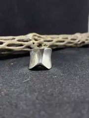 Native American Navajo plain sterling silver stamped ring size 11