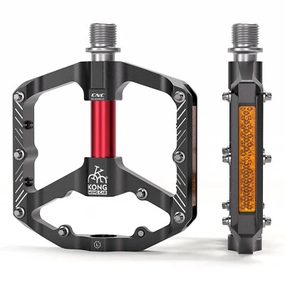 Mountain Bike Pedals with 3 Seal Bearing - 9/16" MTB Pedals Platform Lightwei...