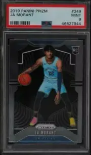 2019-20 Panini Prizm #249 Base Ja Morant Memphis Grizzlies RC Rookie PSA 9 MINT