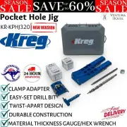 Pocket Hole Jig System Adapter Drill Carpenters Woodworking KREG Tool Set w Case