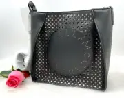 Auth NWT Stella McCartney Laser Cut Logo Alter Napa CrossBody Bag In Black NEW