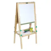 Crayola Kids Mini Dual Sided Easel w/ Chalkboard & Dry Erase Supplies (Open Box)
