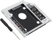 2nd 2.5''HDD SSD Hard Drive Caddy Tray Replacement for MacBook Pro 13/15/17 inch A1278 A1286 A1297 2008 2009 2010 2011 2012 Internal Laptop CD/DVD-ROM Optical SuperDrive Adapter