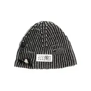 [MM6] MM6 Distressed wool beanie hat Kids III III Black