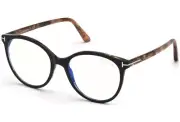 TOM FORD Eyeglasses TF 5742 -B 005 Black Glasses Frames blue control lens 53-18