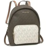 Michael Kors Women Medium PVC Leather Travel School Backpack Shoulder Brown MK
