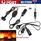 E14 Salt Lamp Power Cord Cable & Dimmer Control ON/OFF Button Switch Bulb 1.8m