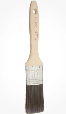 Amazon Basics Flat Edge Master Pro Paint Brush 1.5” Wood NWT