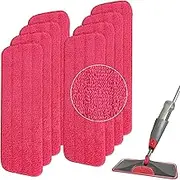 Replacement Microfiber Mop Pad for Rubbermaid Reveal Spray Mop - 8 Pack Wet & Dry Floor Cleaning Refills Reusable Fit for Any Microfiber Reveal Flat Mop 16.5"