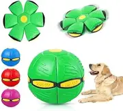 2023 New Strangeness Flying Saucer Ball for Dogs Toy,Dog Pet Toy Flying Saucer Ball UFO Doggo Ball Large Small Dog Balls Toy Phlat Ball Dog Frisbee Scooby Doo Dog Ball(Green)