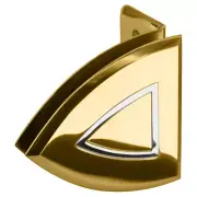 CRL CA90SBR Brass/Chrome Accents Cathedral Wall Bracket