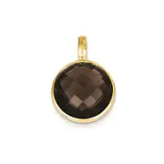 14k Yellow Gold Smokey Quartz Pendant