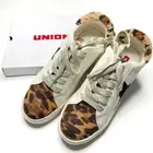 UNIONBAY Emmi Women White Leopard Sneakers Slip On Zip Women’s Size 10