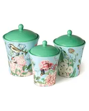 Certified International Flora 3pc Canister Set