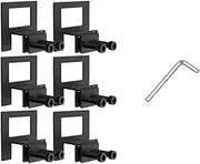 MOTRAIN 6-Pack Adjustable Non-Slip Mattress Grippers for Metal Bed Frames, Anti-Slide Retainer Bars, Easy Assembly Mattress Stabilizers to Keep Bed in Place, Black