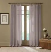 Cambria® Terra 95-Inch Rod Pocket Sheer Window Curtain Panel in Grey