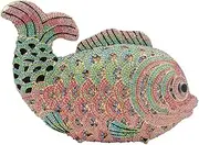 [Santimon] Evening-Bags Womens Diamante Sequin Ladies Clutch-Purse Luxury Chain Glitter Wedding Fish I