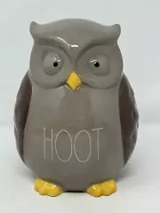 Rae Dunn “HOOT” Brown Owl NEW in Box home decor 8.5x6” animal decor forest