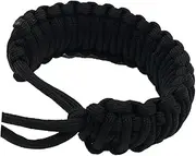 Sosoport Black Universal Camera Umbrella Rope Handmade Weave Keychain Outdoor Survival