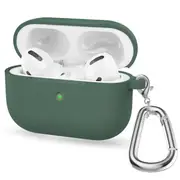 ZUSLAB AirPods Pro Case Silicone Skin Shockproof Full Protective Cover Supports Wireless Charging with Durable Carabiner for Apple - Green