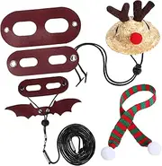 SUPVOX Comfortable Christmas Lizard Suit Bearded Dragon Harness Lizard Walking Harness Reptile Supply Scarf Hat for Reptiles