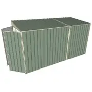 Build-a-Shed 1.5 x 3.7 x 2m Double Hinged Door Skillion Shed - Green