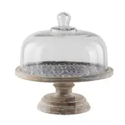 [Florabelle Living] Timber Cake Stand Blue Decal Base