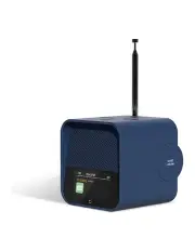 [Lexon] Oslo News Bluetooth FM Radio With Wireless Charger And Alarm Clock in Blue
