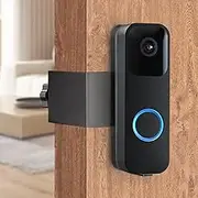 Anti-Theft Doorbell Mount Compatible with Blink Video Doorbell Mount Punch Free Doorbell Mounting Bracket Doorbell Camera Door Mount Not Block Doorbell Sensor for Apartment Home (Black)